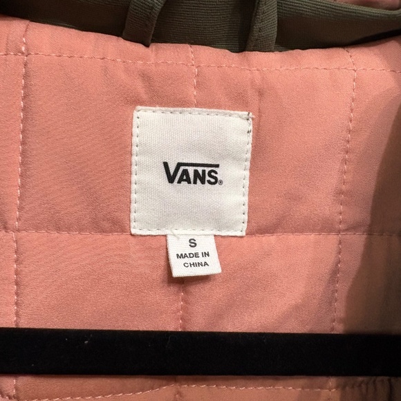 VANS Women’s Drill Chore Long Coat Corduroy Collar Hooded Jacket Size S MTE - Picture 7 of 16